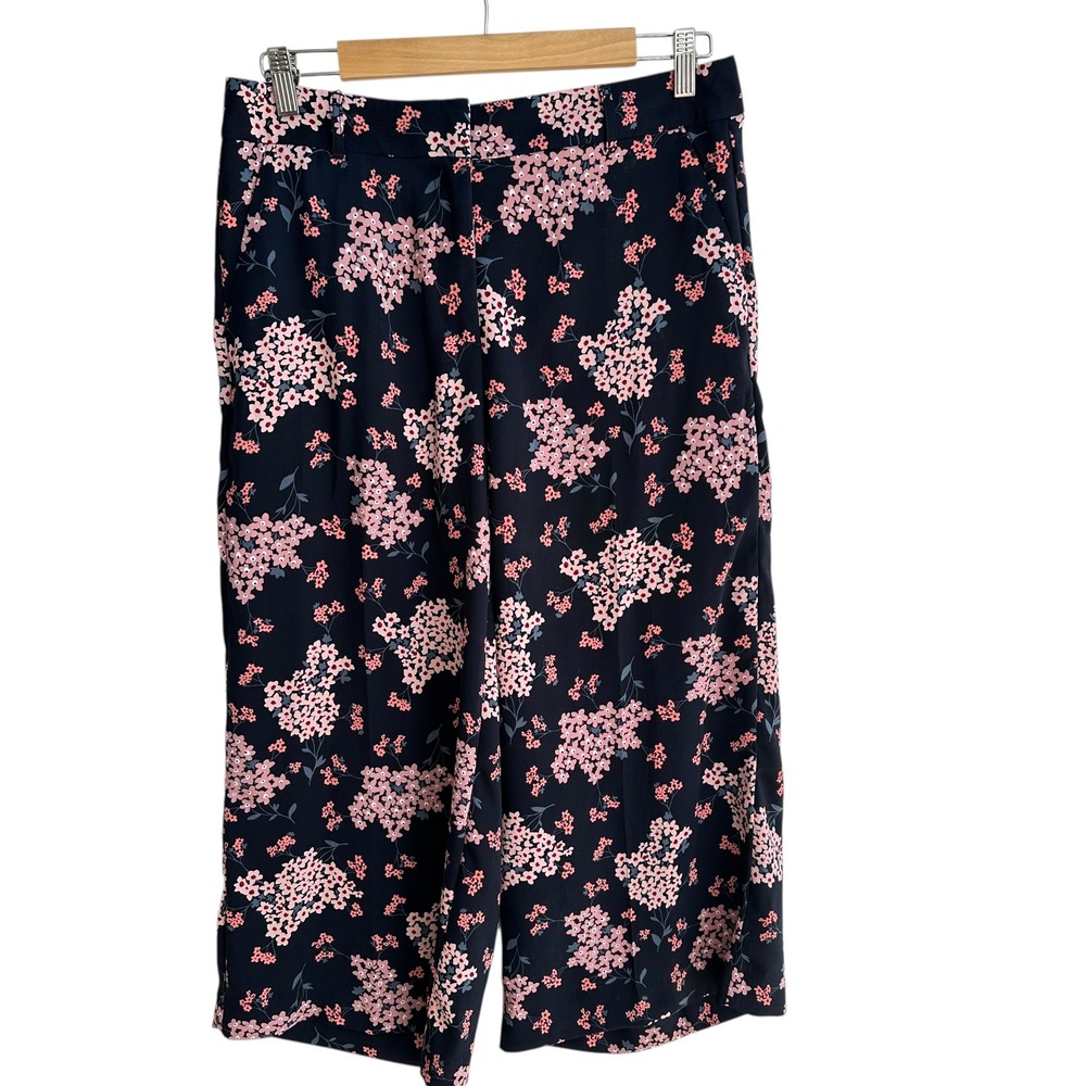 LOFT Outlet Floral Culottes‎ Pants Cropped Wide Leg Size 6 Whimsigoth Boho NWOT